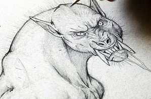 Monster Drawing Techniques - How to Draw a Werewolf