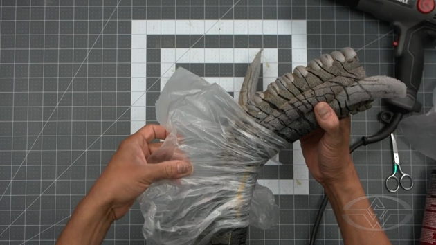 Costume and Mask Fabrication: How to Add Texture Using Plastic Bags