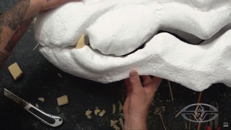 Styrofoam Prop Making - How to Carve Teeth