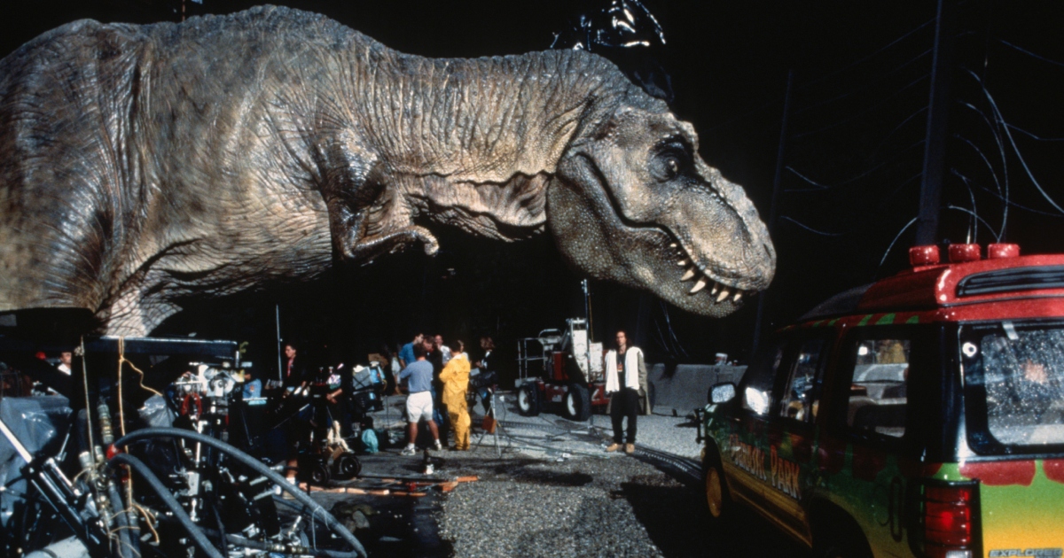Jurassic Park T Rex Skinning An Animatronic Dinosaur Behind the 